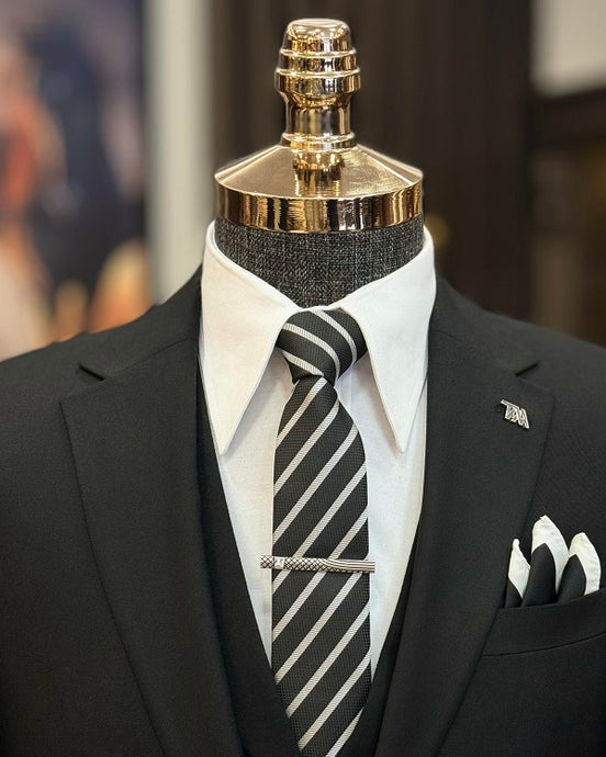 Black Notch Lapel Suit