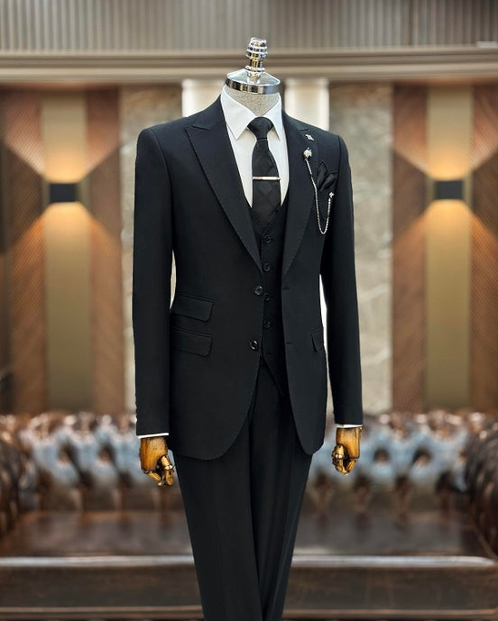 Black Peak Lapel Suit