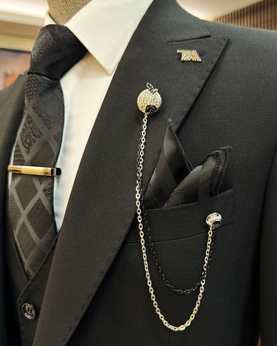 Black Peak Lapel Suit
