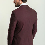 Tea Slim Fit Notch Lapel 2 Piece Maroon Suit