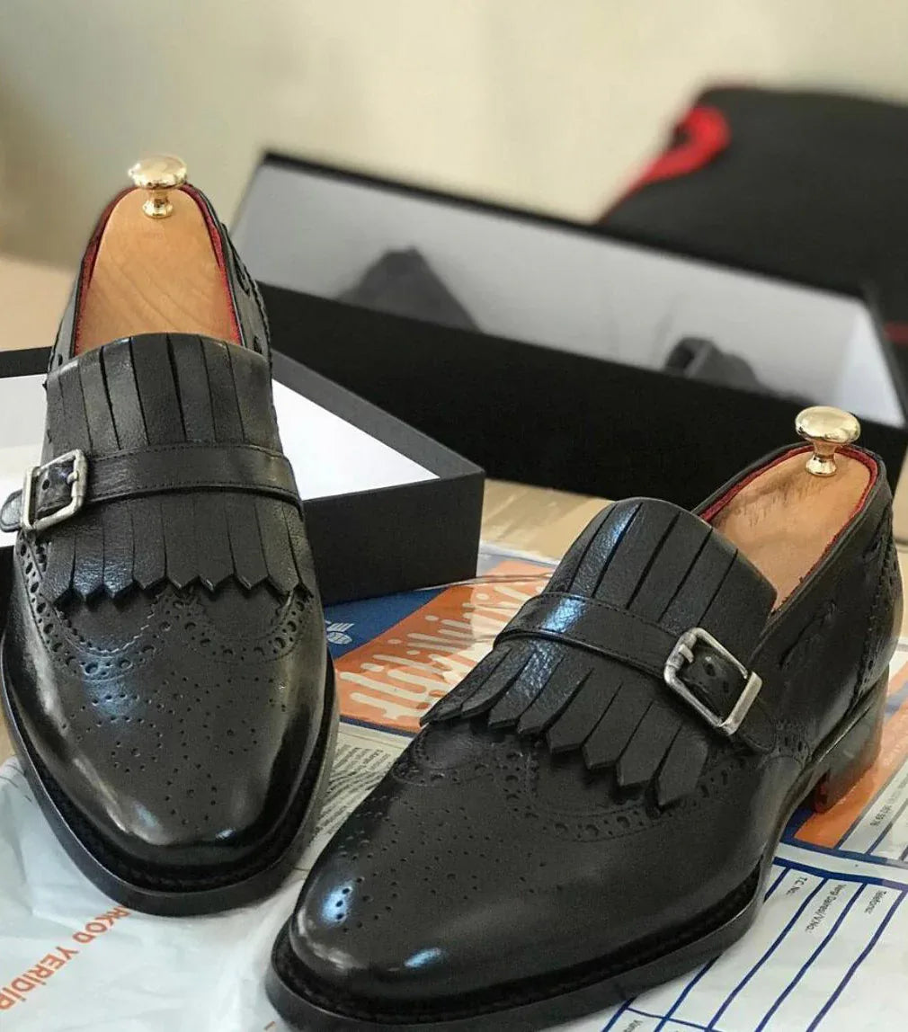 Mesquite Black Buckle Loafers