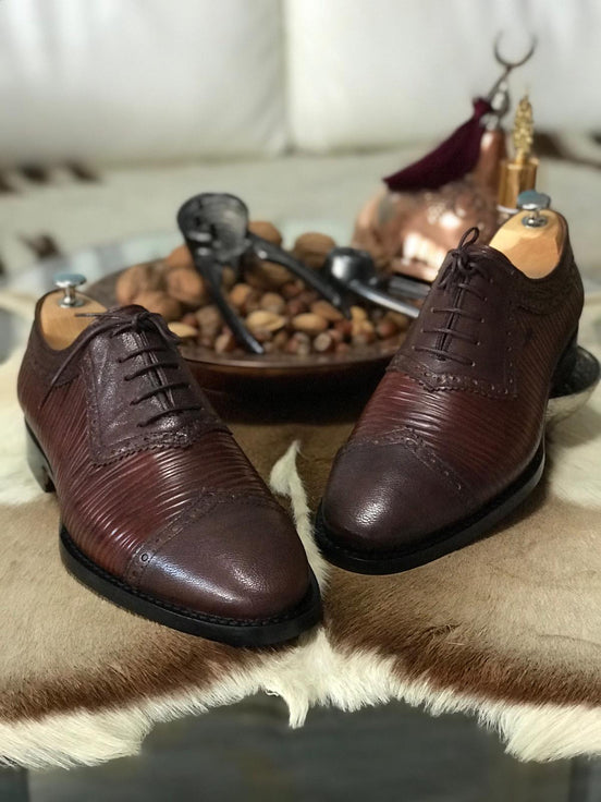 Brown Leather Oxford Shoes
