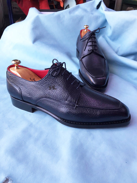 Navy Blue Derby Shoes