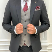 Miami Black Slim Fit Notch Lapel Suit