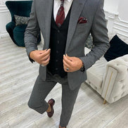 Miami Slim Fit Notch Lapel Gray Suit