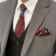 Miami Slim Fit Notch Lapel Gray Suit