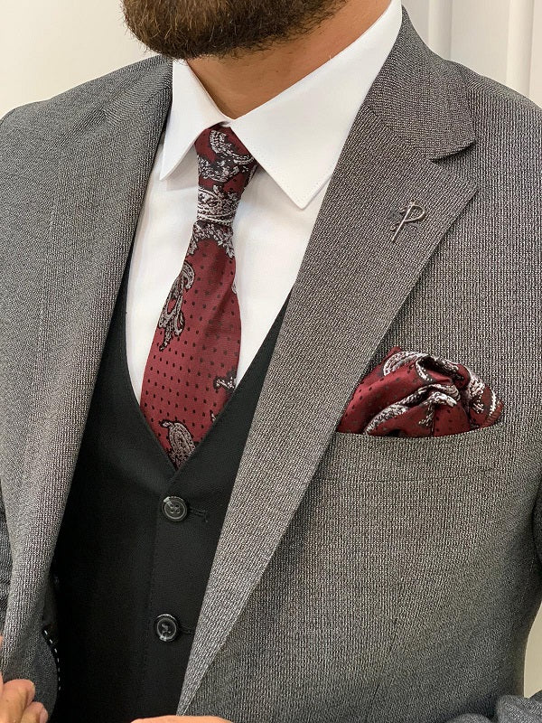 Miami Slim Fit Notch Lapel Gray Suit