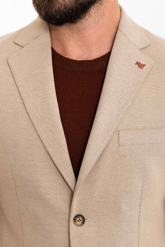 Mitchell Beige Slim Fit Notch Lapel 2 Piece Suit