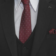 Mitchell Black Slim Fit Notch Lapel 3 Piece Suit