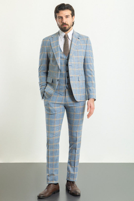 Blue Plaid Suit