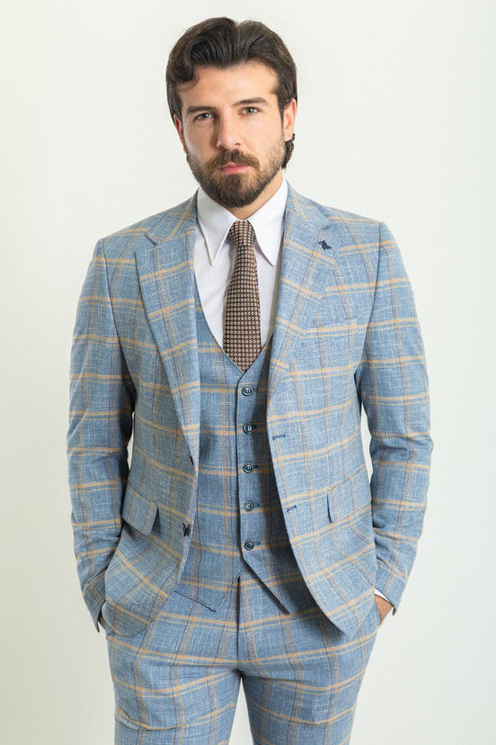 Blue Plaid Suit