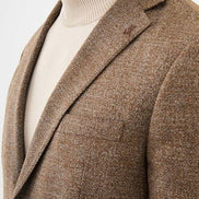 Mitchell Slim Fit Patterned Brown Blazer