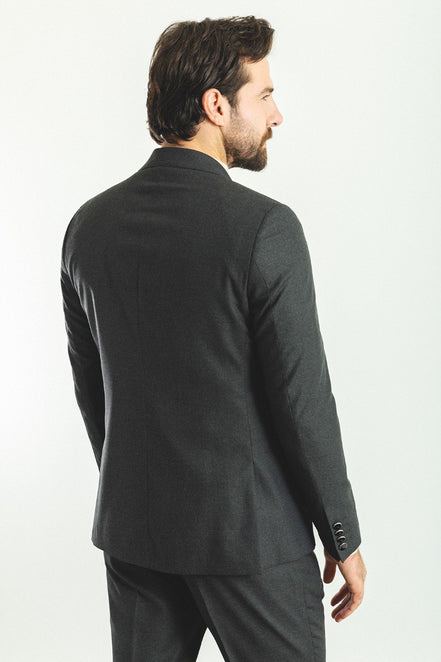 Mitchell Dark Gray Slim Fit Peak Lapel 2 Piece Suit