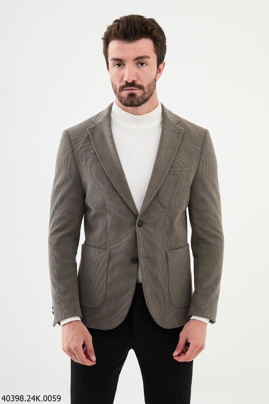 Light Brown Corduroy Blazer