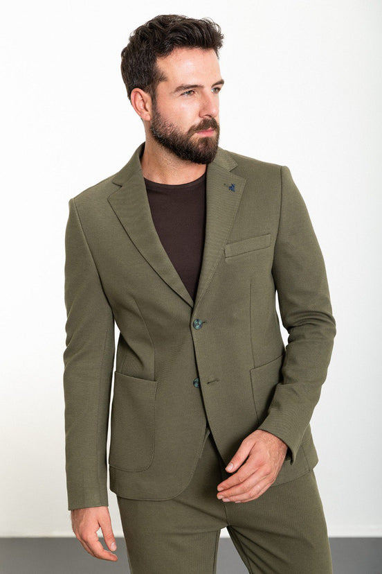 Khaki 2 Piece Suit