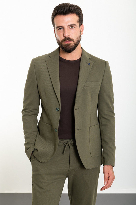 Khaki 2 Piece Suit