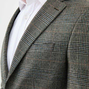 Mitchell Slim Fit Notch Lapel Khaki Plaid Blazer