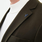 Mitchell Slim Fit Men's Khaki Wool Blazer