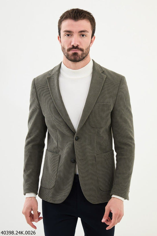 Green Corduroy Blazer