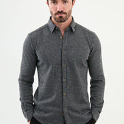 Mitchell Men's Black Long Sleeve Striped Shirt