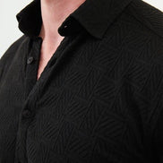Mitchell Slim Fit Black Plaid Shirt