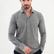 Mitchell Slim Fit Gray Plaid Shirt