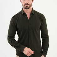 Mitchell Slim Fit Khaki Plaid Shirt