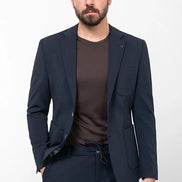 Mitchell Navy Blue Slim Fit Notch Lapel 2 Piece Suit