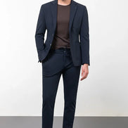 Mitchell Navy Blue Slim Fit Notch Lapel 2 Piece Suit