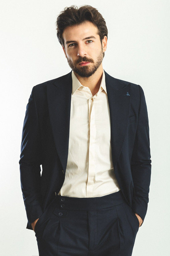 Navy Blue 2 Piece Suit