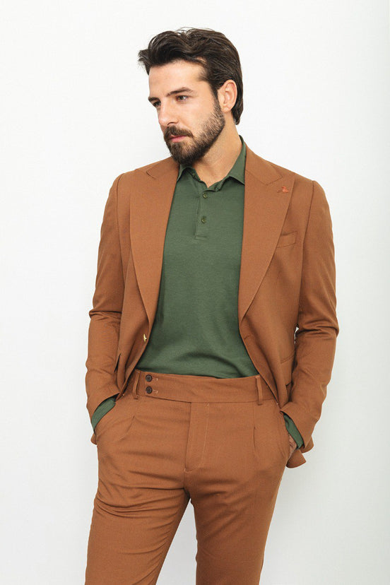Rust Brown 2 Piece Suit