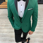 Molalla Slim Fit Shawl Lapel Green Tuxedo