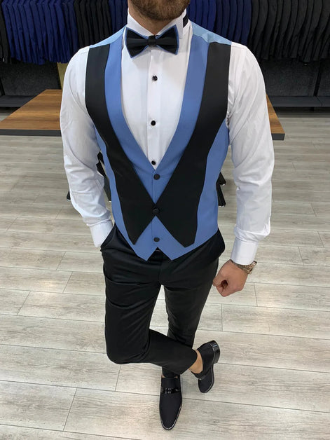 Molalla Slim Fit Peak Lapel Blue Tuxedo