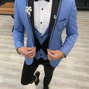 Molalla Slim Fit Peak Lapel Blue Tuxedo
