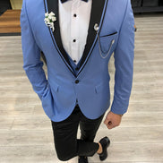 Molalla Slim Fit Peak Lapel Blue Tuxedo