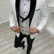 Molalla Slim Fit Shawl Lapel White Tuxedo