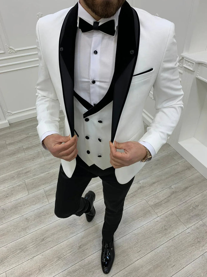 Molalla Slim Fit Shawl Lapel White Tuxedo