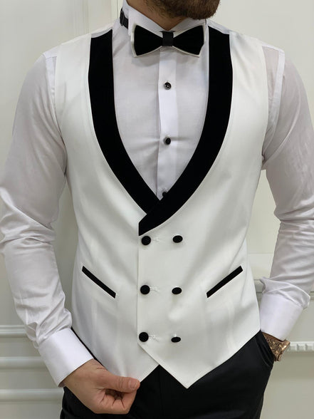 Molalla Slim Fit Shawl Lapel White Tuxedo
