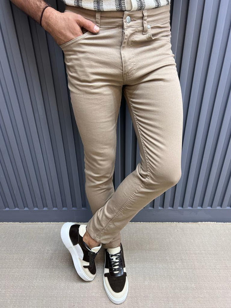 Pierre Beige Cotton Pants