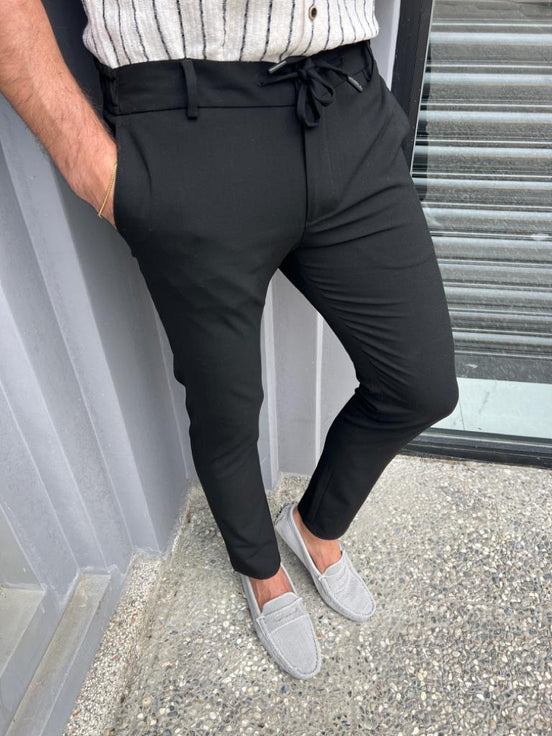 Black Cotton Pants