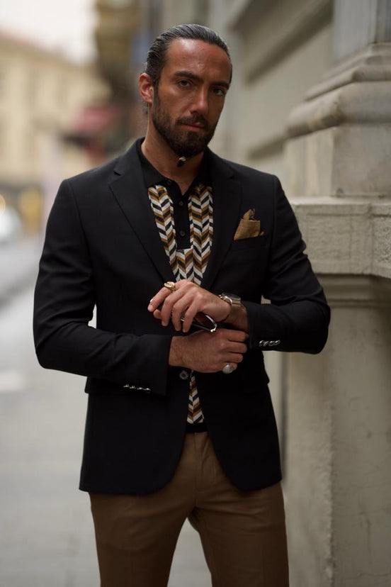 Black Linen Blazer