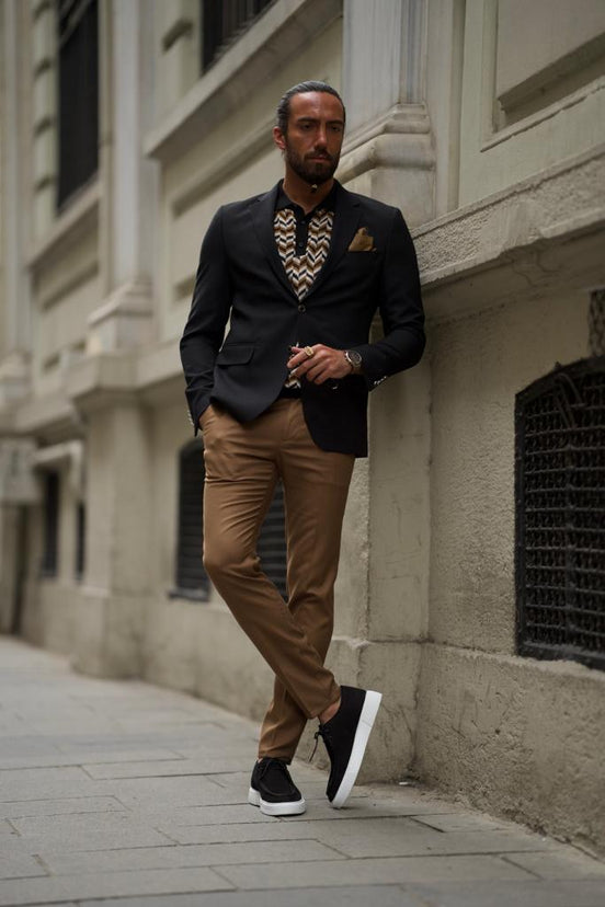 Black Linen Blazer