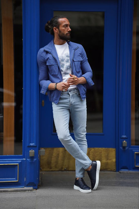 Blue Bomber Coat