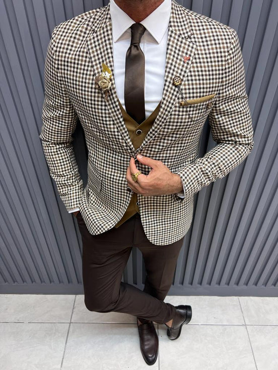 Brown Plaid Suit