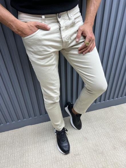 Pierre Cream Mens Jeans