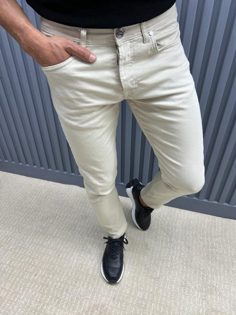 Pierre Cream Mens Jeans