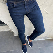 Pierre Dark Navy Blue Mens Jeans