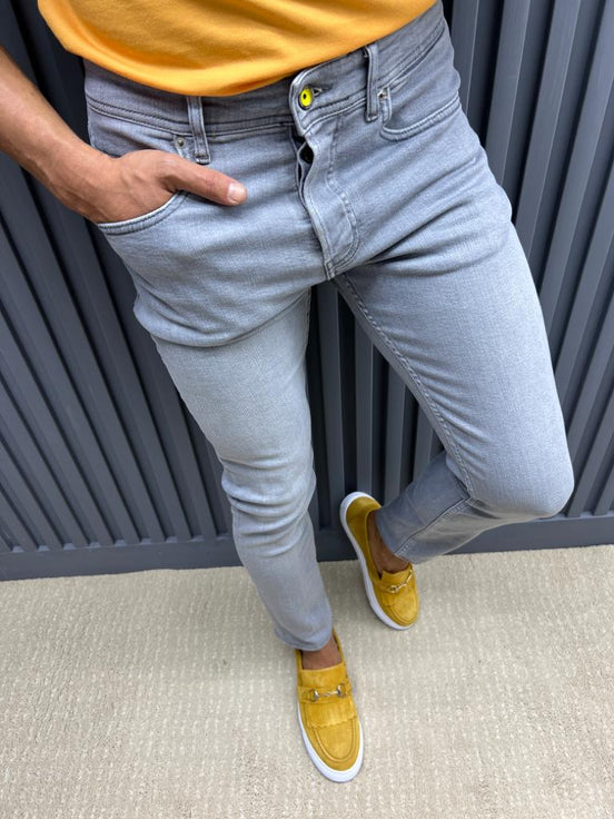 Gray Mens Jeans