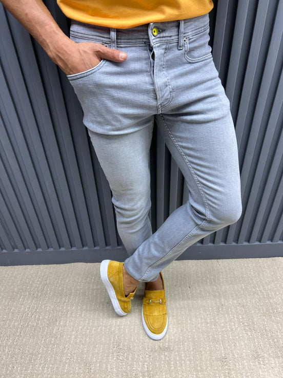 Gray Mens Jeans