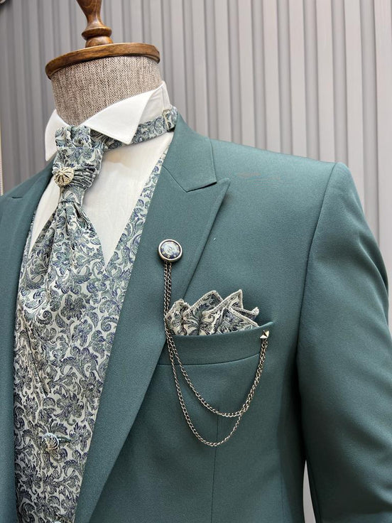 Green Groom Suit